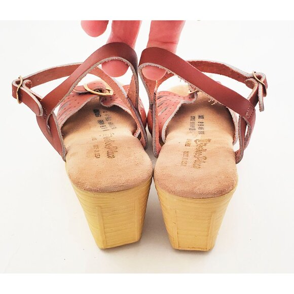 Sears Shoe Place Womens DEAD STOCK Vintage 70's Shoes PLATFORM WEDGE Sandals 8 - Picture 9 of 11